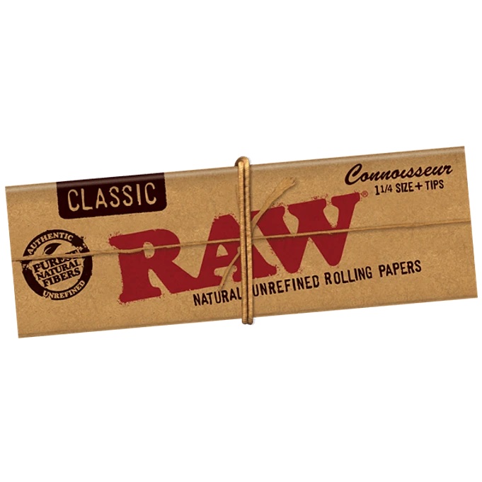 Papelillos Raw Connoisseur 1 1/4 + Tips