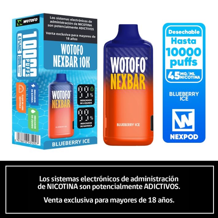 Nexbar 10000 Puffs – Blueberry Ice