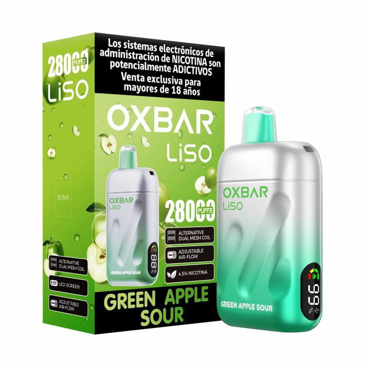 Oxbar Liso 28000 Puffs - Green Apple Sour