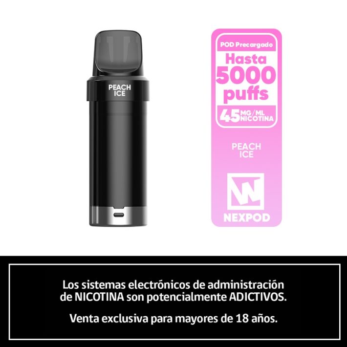 NexPOD Recarga 5000 Puffs – Peach Ice