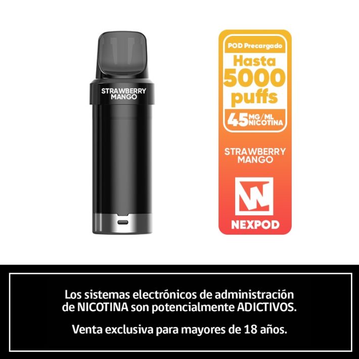 NexPOD Recarga 5000 Puffs – Strawberry Mango