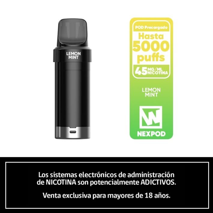 NexPOD Recarga 5000 Puffs – Lemon Mint