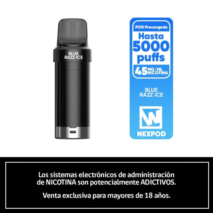 NexPOD Recarga 5000 Puffs – Blue Razz Ice