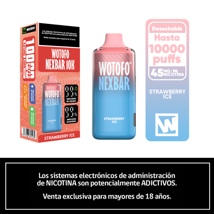 Nexbar 10000 Puffs – Strawberry Ice