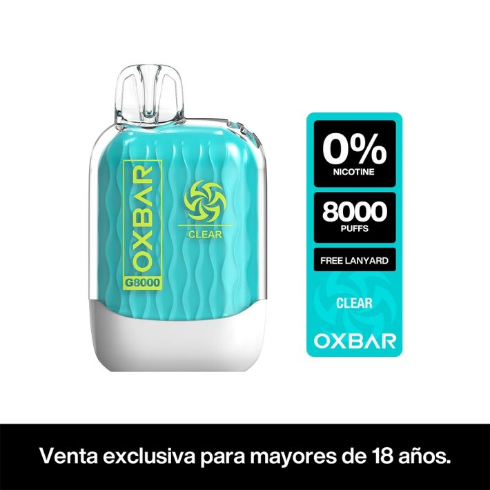 Oxbar G8K 8000 Puffs – Clear (ZERO NIC)