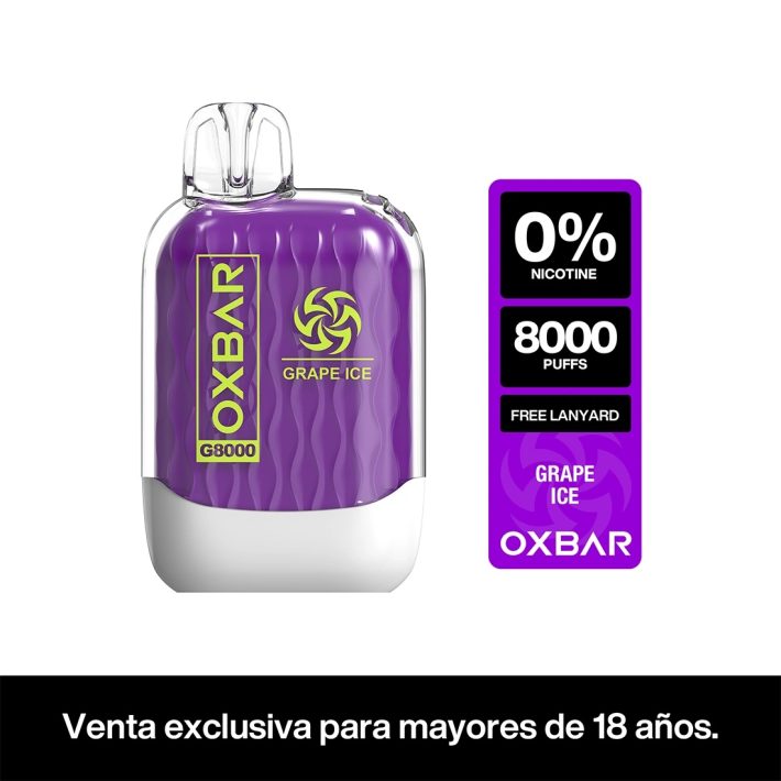 Oxbar G8K 8000 Puffs – Grape Ice (ZERO NIC)