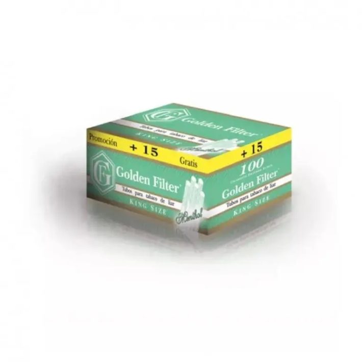 Tubos Mentolados Golden Filter 115 Unidades