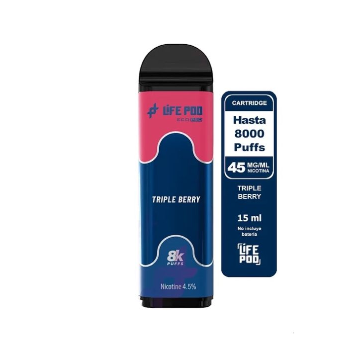 Life Pod Recarga Triple Berry 8.000 Puff
