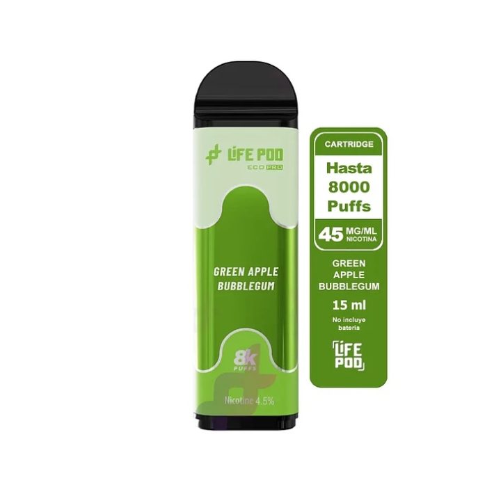 Life Pod Recarga Green Apple Bubblegum 8.000 Puff