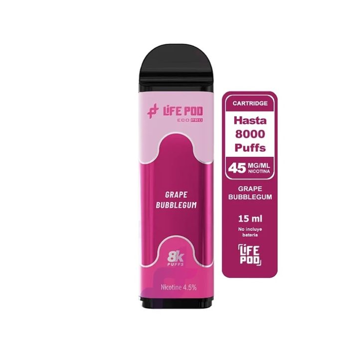 Life Pod Recarga Grape Bubblegum 8.000 Puff