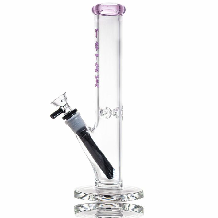 Calvo Glass Bong Straight Tube Lite Morado 26cm